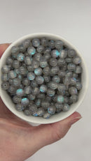 Grey Shimmery Cat's Eye Beads 8mm (Package of Approx. 50 Beads)
