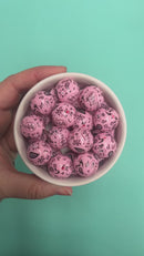 Light Pink Bandana Printed Beads 20mm (Package of 10)