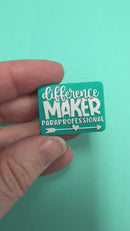 Difference Maker Paraprofessional Silicone Focal Bead 23x31mm (Package of 2)