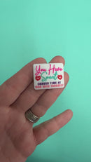 You Have Spent Enough Time at War with Yourself... Just Breathe Silicone Focal Bead 30x25mm (Package of 2)