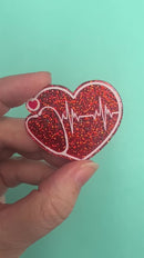 Stethoscope Heart Acrylic Accent 48x39mm (Package of 1)