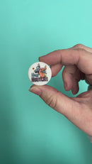 Printed Hair Hustler Silicone Focal Bead 26mm (Package of 2)