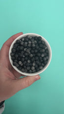 Black Matte Pearly Luster Beads 8mm (Package of Approx. 50 Beads)