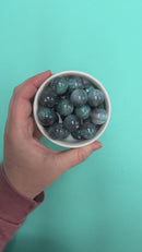 Grey Cosmic Glitter Beads 20mm (Package of 10)