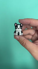 3-D Sitting Dog Silicone Focal Bead (Package of 2)