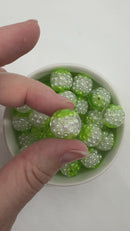 Lime Green Suspended Pearl Cluster Beads 16mm (Package of 10)