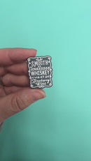 Smooth as Tennessee Whiskey Sweet as Strawberry Wine Silicone Focal Bead 32x25mm (Package of 2)