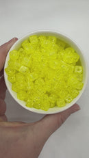 Daffodil Crackle Square Beads 8mm (Package of Approx. 35 Beads)