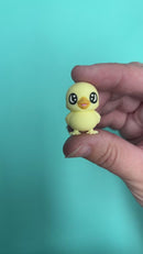 3-D Chick Silicone Focal Bead 28x19x18mm (Package of 2)