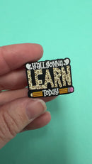 Y'all Gonna Learn Today Silicone Focal Bead 30x23mm (Package of 2)