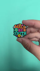 Walk by Faith Silicone Focal Bead 30mm (Package of 2)