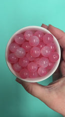 Pink Shimmery Glow in the Dark Beads 16mm (Package of 10)