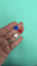 Royal Blue Star Silicone Beads 13mm (Package of 5)