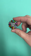 No One Fights Alone Ribbons Silicone Focal Bead 29mm (Package of 2)