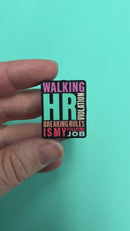 Walking HR Violation Breaking Rules is My Full Time Job Silicone Focal Bead 30x24mm (Package of 2)