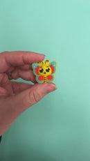 3-D Butterfly Silicone Focal Bead 27x30x14mm (Package of 2)