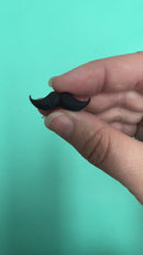 3-D Mustache Silicone Focal Bead 30x10x7mm (Package of 2)