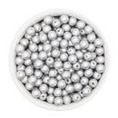 Matte Silver Beads 8mm (Package of Approx. 50 Beads)
