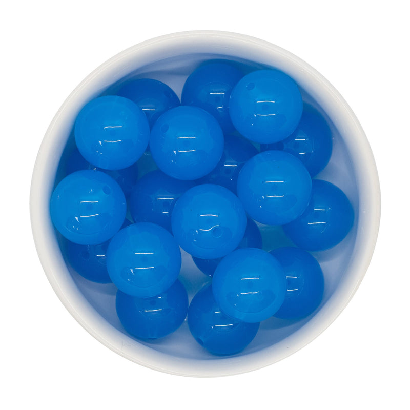 Ocean Blue Jelly Beads 20mm (Package of 10)