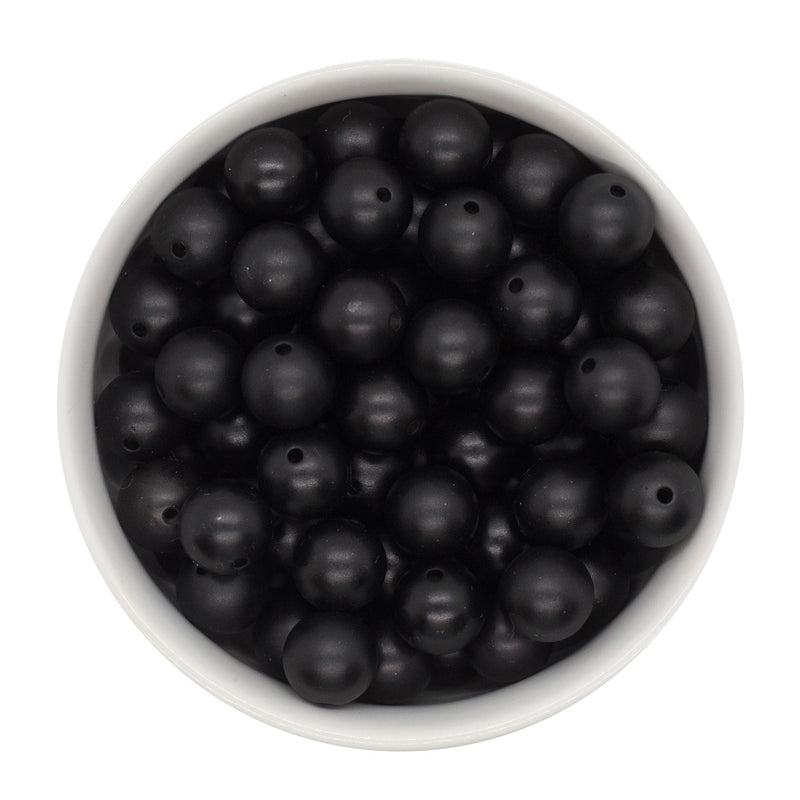 Black Matte Beads 12mm (Package of 20)