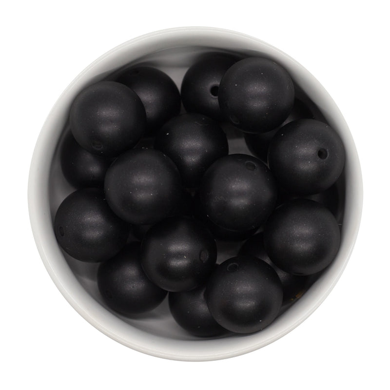 Black Matte Beads 20mm