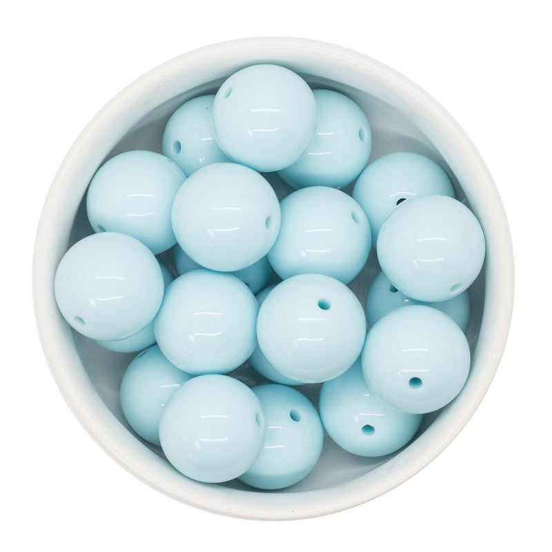 Arctic Blue Solid Beads 20mm