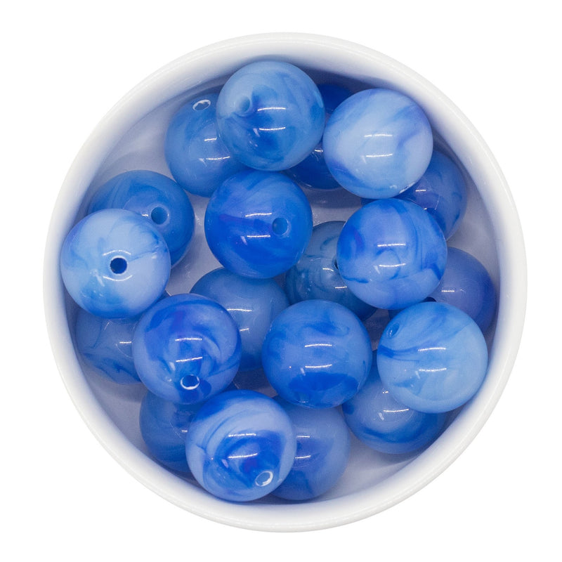 Carolina Blue Jelly Marble Bead 20mm