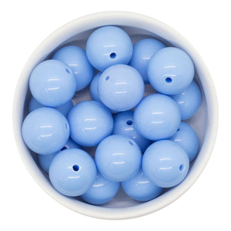 Sky Blue Solid Beads 20mm (Package of 10)