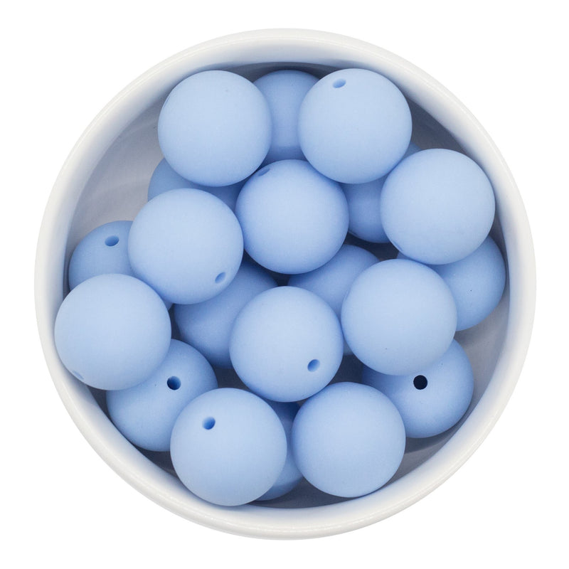 Sky Blue Chalk Matte Beads 20mm (Package of 10)