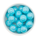 Neon Electric Blue Iridescent Beads 20mm (Package of 10)