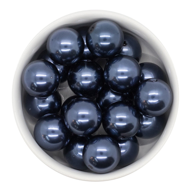 Navy Pearl Beads 20mm (Package of 10)