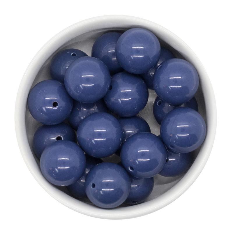 Navy Solid Beads 20mm
