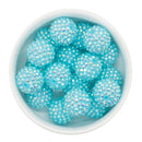 Neon Electric Blue Rhinestone Beads 20mm (Package of 10)