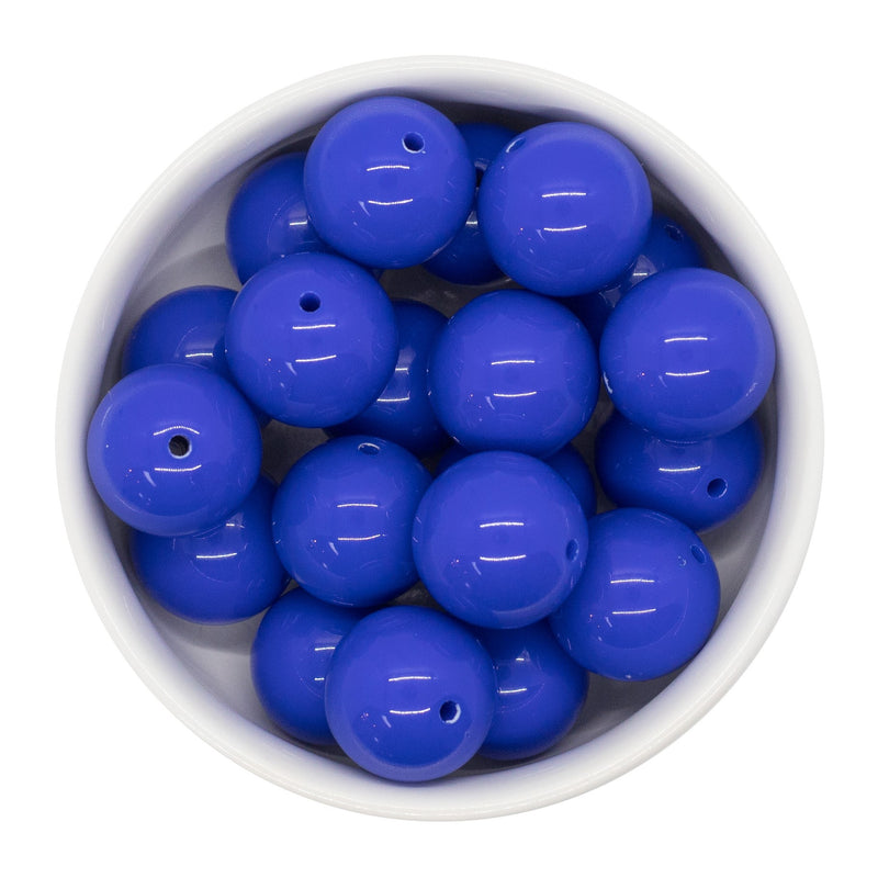 Royal Blue Solid Beads 20mm (Package of 10)
