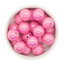 Bubblegum Pink Iridescent Beads 20mm (Package of 10)