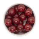 Red Glitter Beads 20mm (Package of 10)