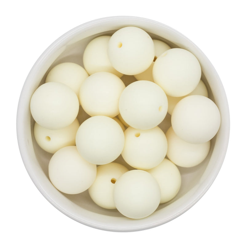Cream Chalk Matte Beads 20mm