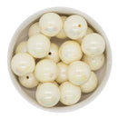 Cream Iridescent Beads 20mm (Package of 10)