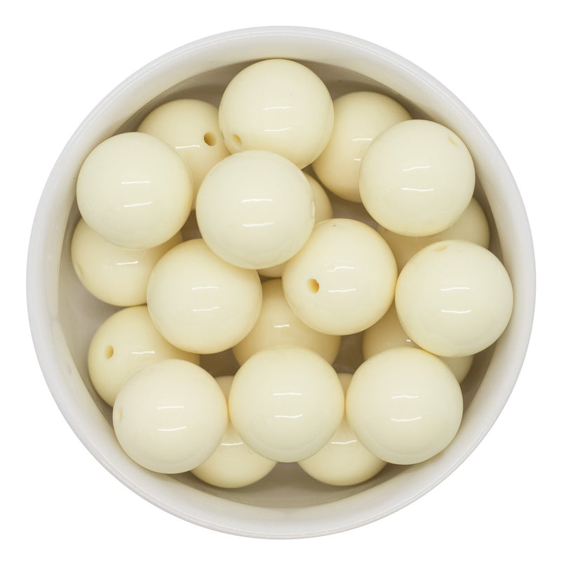 Ivory Solid Beads 20mm