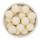 Cream Rhinestone Beads 20mm (Package of 10)