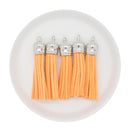 Creamsicle Tassel w/Silver Cap 50mm (Package of 5)