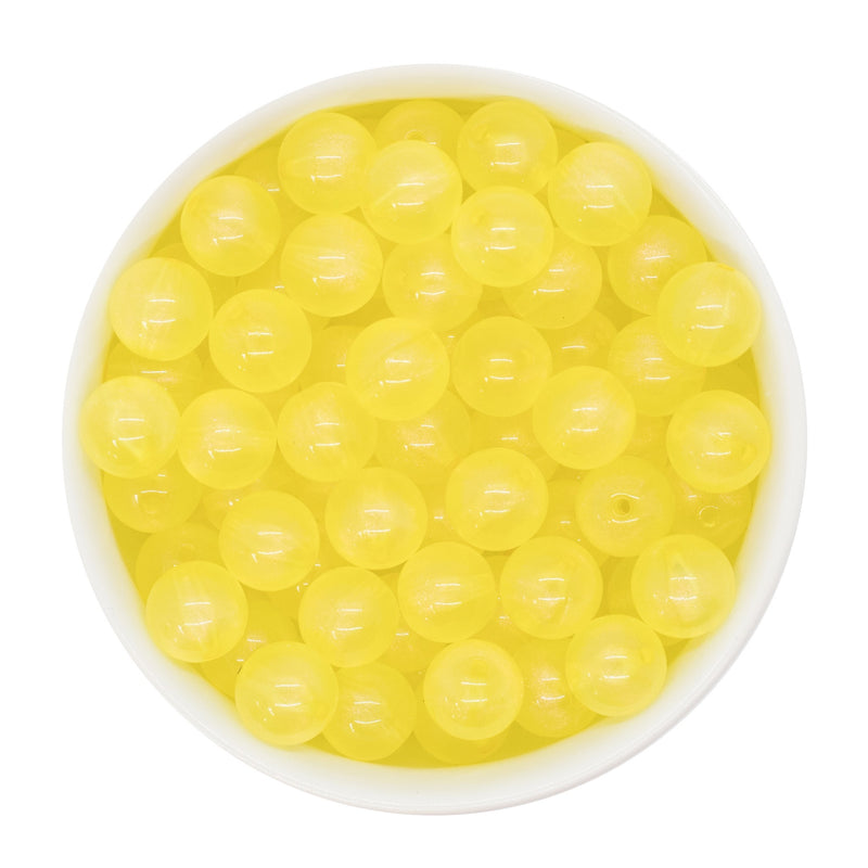Daffodil Translucent Shimmer Beads 12mm (Package of 20)