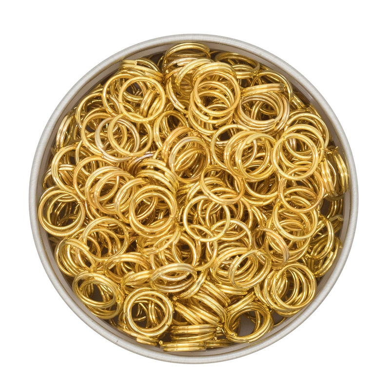 Gold Split Jump Rings 8mm
