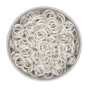 Silver Split Jump Rings 8mm (Package of Approx. 50)