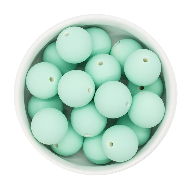 Fresh Mint Satin Finish Beads 20mm (Package of 10)