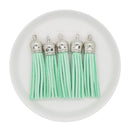 Fresh Mint Tassel w/Silver Cap 50mm (Package of 5)