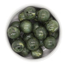 Forest Green Marble Beads 20mm (Package of 10)