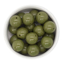 Army Green Solid Beads 20mm (Package of 10)