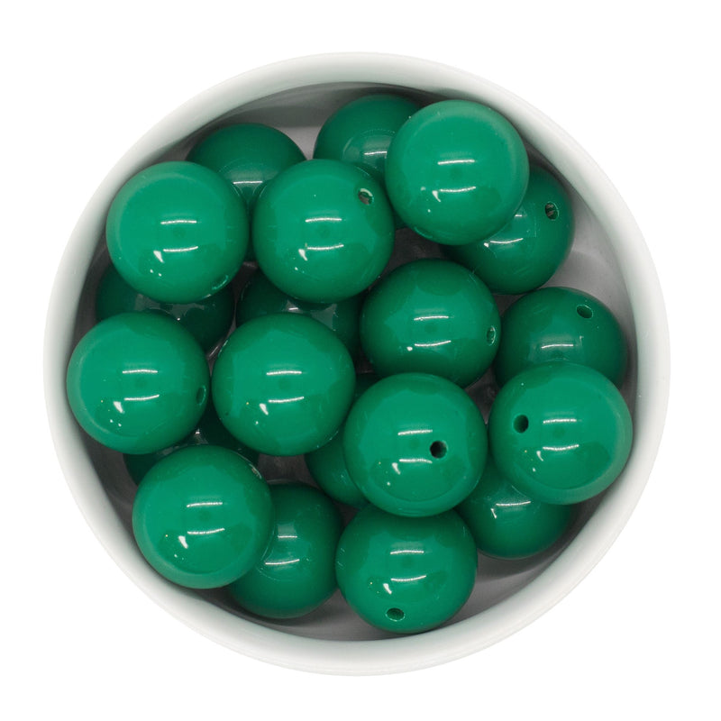 Emerald Green Solid Beads 20mm (Package of 10)