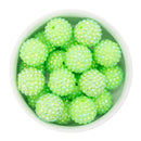 Neon Light Green Rhinestone Beads 20mm (Package of 10)
